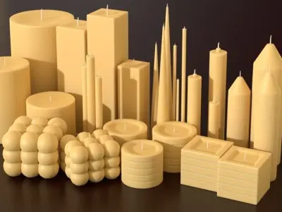  A SMOOTH PACK OF CANDLES 3D model
