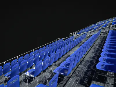 Audience  Stands  Pack Low-poly 3D model