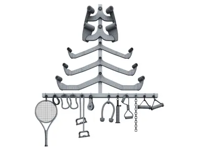 Fitness Equipment Wall Hanger 3D model