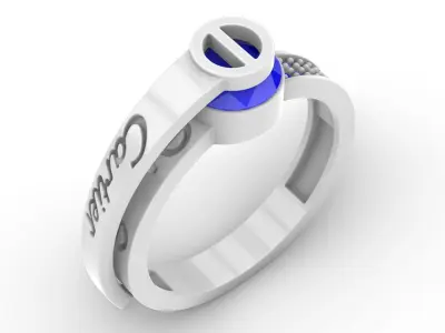 Jewelry Diamond Ring Model RG09 Free 3D print model