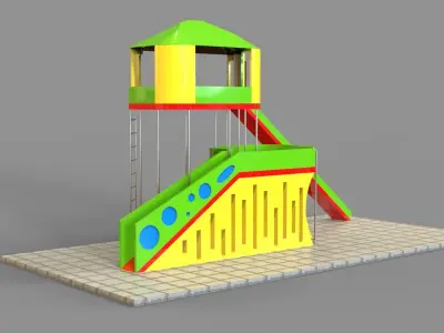 Playground play structure 3D model