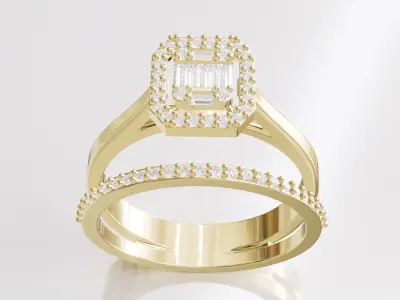 Jewelry Diamond Ring Model RG64 Free 3D print model