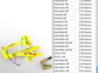 Conjunto de anillos para  Dama-mujer -v- 3D print model