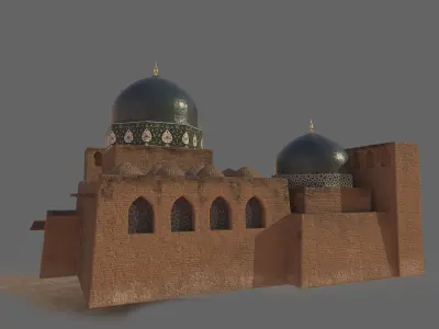 Samarkand Historical Building Low-poly 3D model