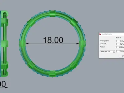 Jewelry Wedding Ring Gold 3D print model buy