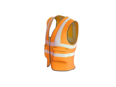 Realistic Worker Vest 005 Low-poly 3D model