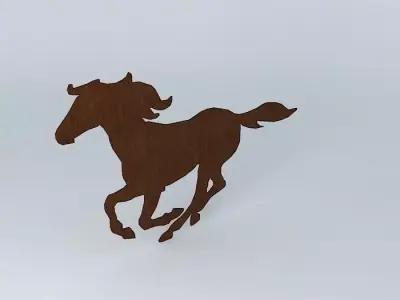 horse wall decor recorte de amdeira cavalo wall art arte Free 3D model