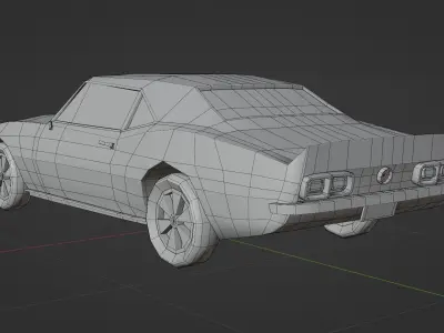 Chevrolet Camaro 1968 Low-poly 3D model by alj3dmodel