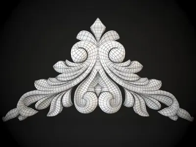 Carved corner 3D model