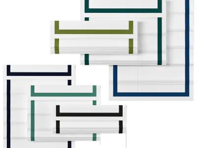 Roman Curtains 24 LOGANOVA Shades LUXURY CUSTOM WHITE 3D model