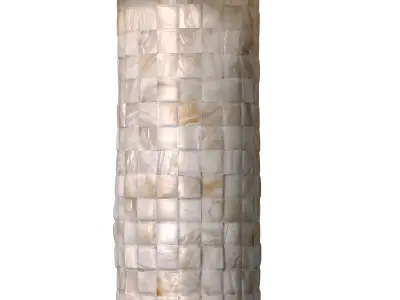 Modern Mother-of-Pearl Nacre Marble Mosaic Nightstand Table Lamp 3D model