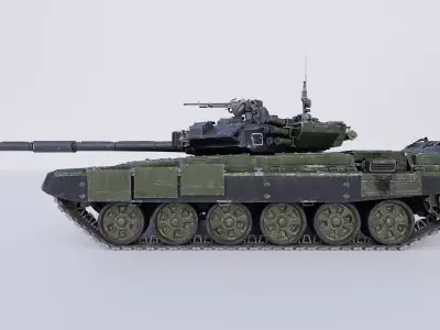 Russian T-90A Main Battle Tank High Quality Realistic 3D Model 3D model