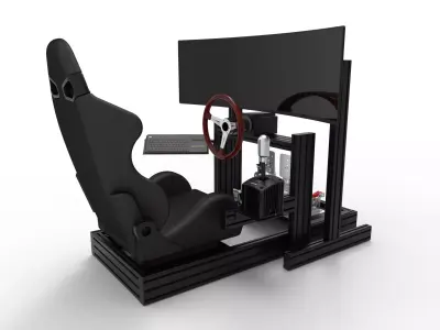 Sim Rig Racing Cockpit 3D model