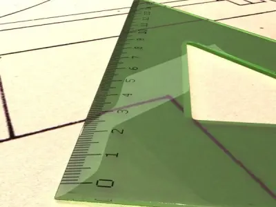 Square Angle Ruler 01 3D model