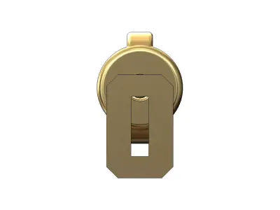 0 zero number varsity font stud earring 3D print model