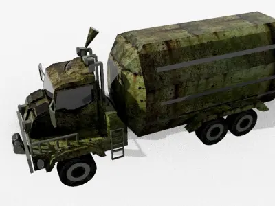 sci-fi military truck  3D model