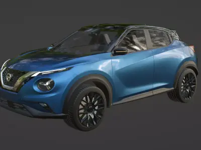 Nissan Juke 2020 blender model polygonal 3D model