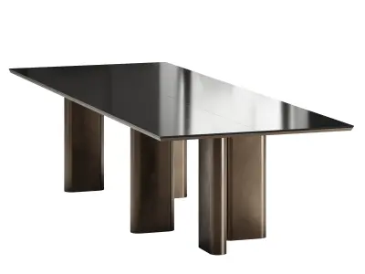 Poliform Adrien Marble Dining Table 3D model