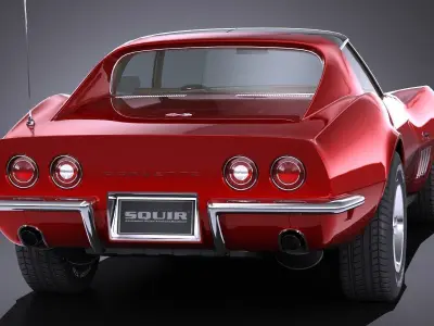 Chevrolet Corvette C3 CG 1969 LowPoly 3D model