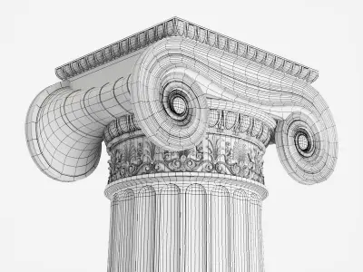 Column Greek Erechtheum 3D model