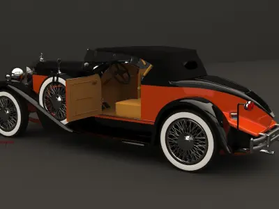 packard 3d model vintage car 3D model