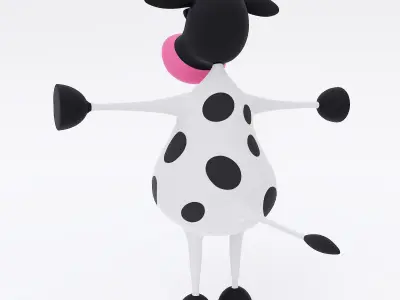 Cow cartoon animal 3d model  3D model