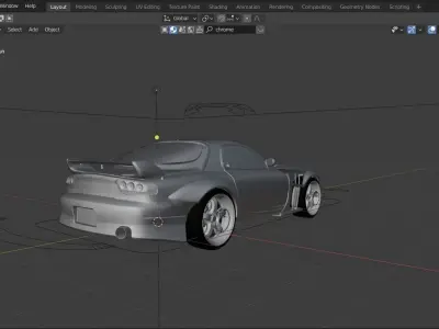 Jackboys Mazda RX7 FD High Detailed 3D Model Low-poly 3D model