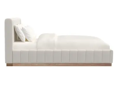 Forte White Queen Bed 3D model