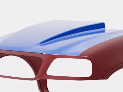 10th Gen F-150 Cowl Hood 3D model