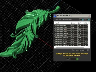 Luxury Leaf Pendant 3d Printable Model 3D print model