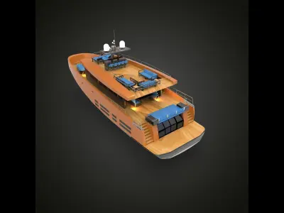yacht luxury grade A kokonuts 3D model