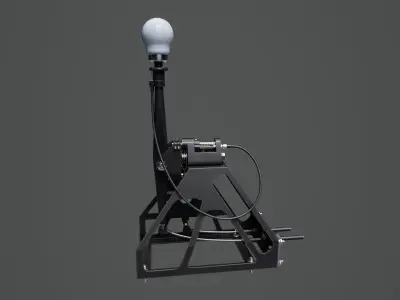 Short Shifter 01 - Variation B - White Low-poly 3D model