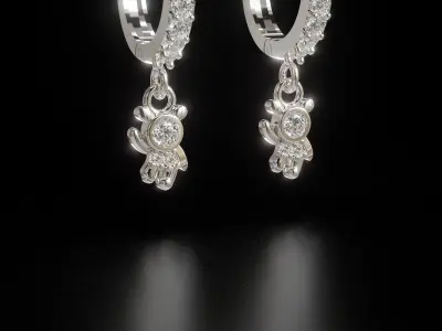 Hanging earrings 01 3D print model