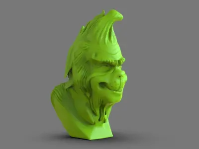 The Grinch Bust 3D print model