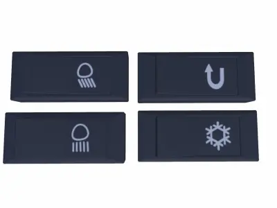 Vehicle Buttons Low-poly 3D model