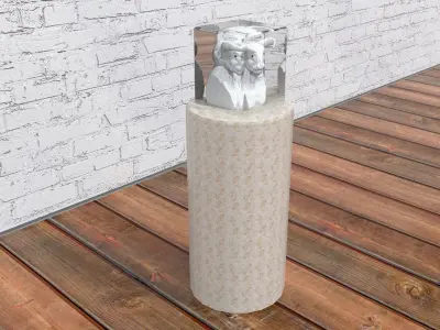 laos Minotaur bust Low-poly 3D model