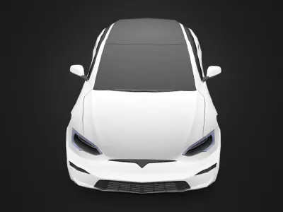 Tesla Model S Plaid Low-poly 3D model