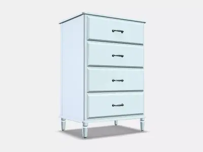 TYSSEDAL Chest of 4 drawers 1 Low-poly 3D model