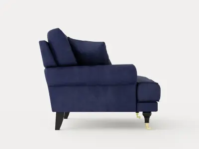 Andrew Armchair Velvet Low-poly 3D model