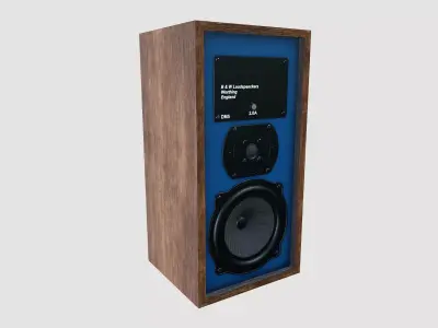 vintage speaker Low-poly 3D model