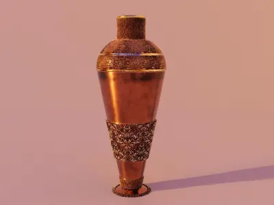 Medieval Flower Vase 9 Low-poly 3D model