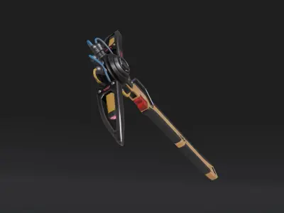 Sci-fi Pickaxe 3D model