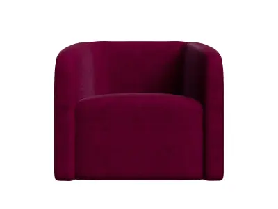 Velvet Campbell Club Chair 3D model