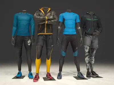 Man mannequin Nike pack 1 3D model
