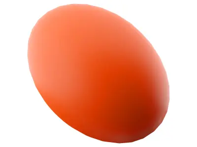 3d llustration of an American Football Ball on white background 3D model