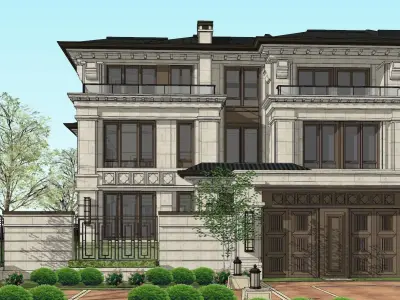  The Louvered House 3D model