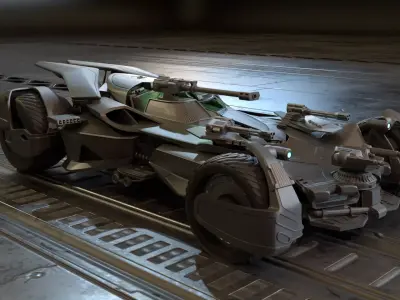 justice league batmobile 3D print model
