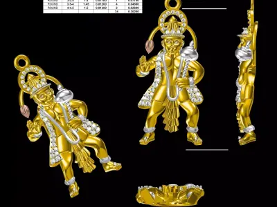 HANUMAN PENDANT 3D print model