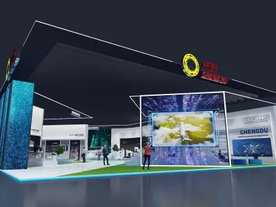 exhibition Low-poly 3D model