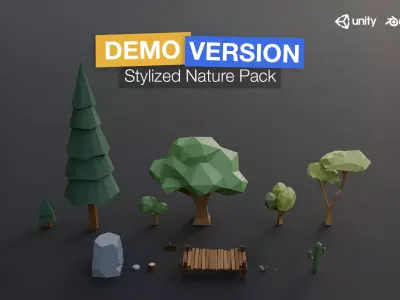 LOW POLY NATURE PACK - FREE DEMO PACK Free low-poly 3D model